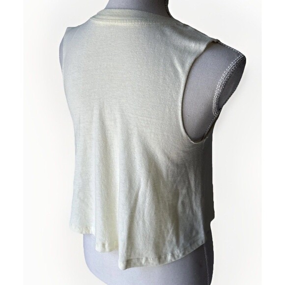 SOLD‼️‼️Spiritual Gangster Yellow Raw Sleeveless Muscle Shirt Crop Top Love XS - Picture 4 of 9
